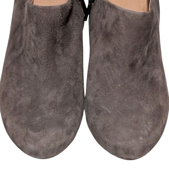 Clark's suede leather wedge bootie size 9M office everyday pumps heels comfort - Picture 6 of 10